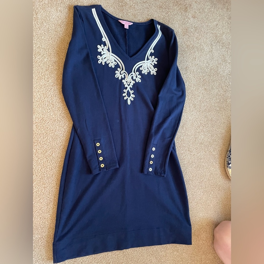 Lilly Pulitzer knit dress long sleeve size small good used condition